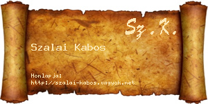 Szalai Kabos névjegykártya